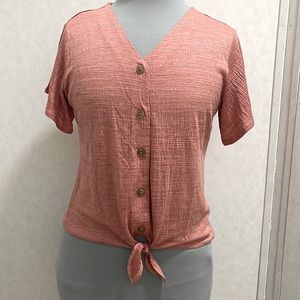 Junior Womens Blouse Coral size Large